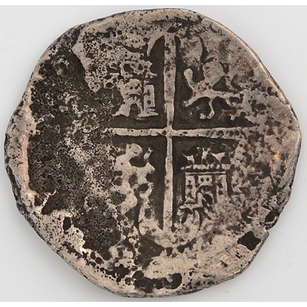 8 Reales Treasure Cob Coin Santiago Shipwreck of 1585 